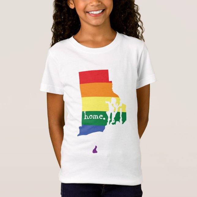 T-Shirt Accueil Gay pride| Rhode Island (Devant)