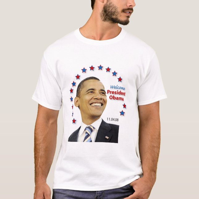 T-shirt Accueil, le Président Obama ! (Devant)