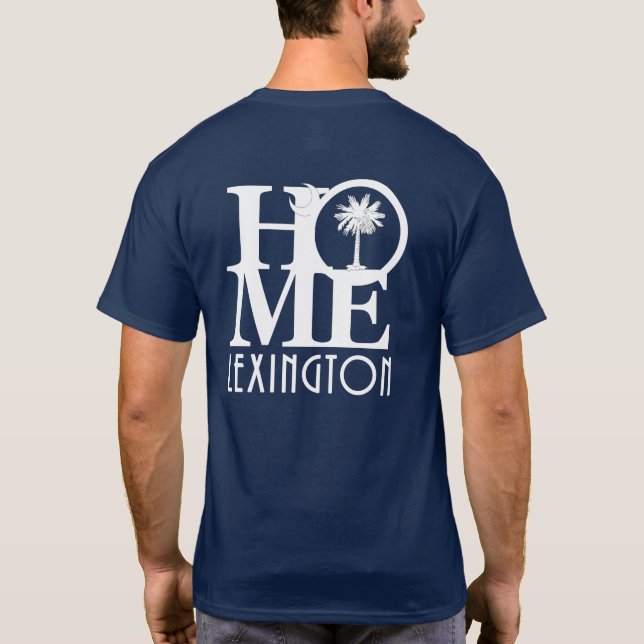 T-shirt ACCUEIL Lexington (texte blanc) arrière-plan (Dos)