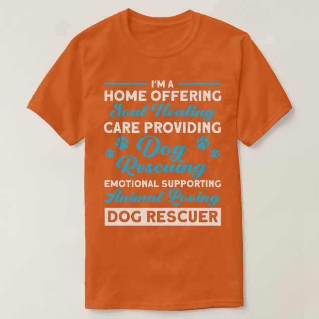 T-shirt Accueil Offrir Animal Loving Chien sauveteur Secou (Design devant)