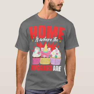 T-shirt Accueil Où Cupcakes Pâtisserie Bake Bake Baking Cu