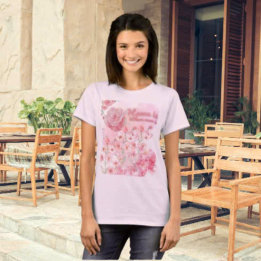 T-shirt Accueil Où Maman Est T-Chemise - Rose Romantique