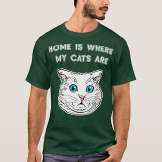 T-shirt Accueil Où Mes Chats Sont Amoureux de les chats Pr