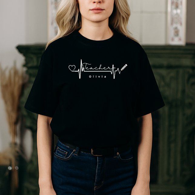 T-shirt Accueil personnalisé de l'enseignant Retour à l'éc (Créateur téléchargé)