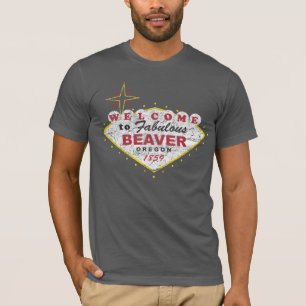 T-shirt Accueil pour beaver le rétro amour grunge d'état