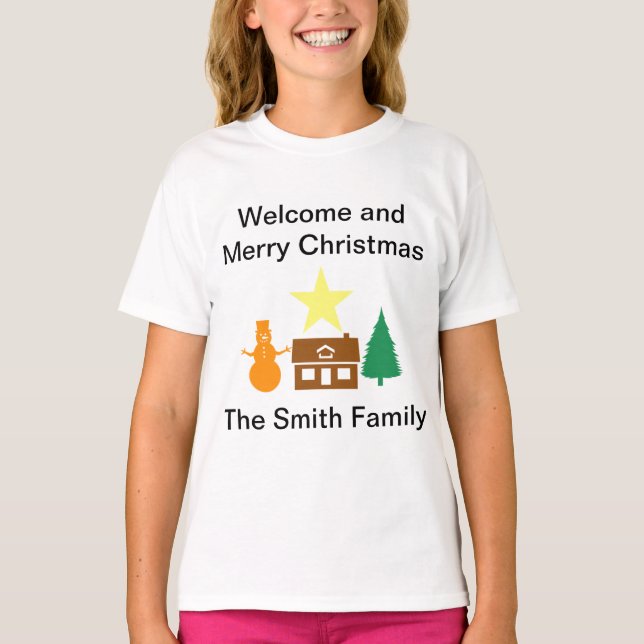 T-shirt Accueil pour Noël (Devant)