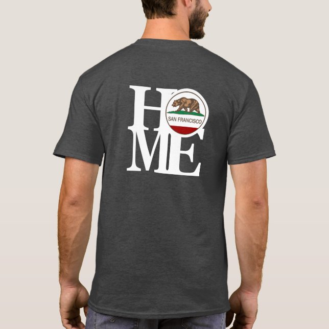 T-shirt ACCUEIL San Francisco Mens Dark Tee (Dos)