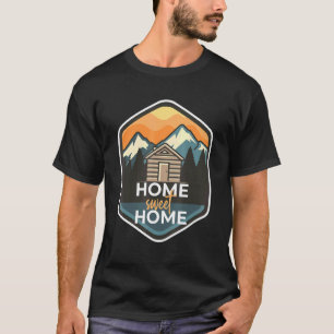 T-shirt Accueil Sweet Home Journal Cabine Camper Dans Les