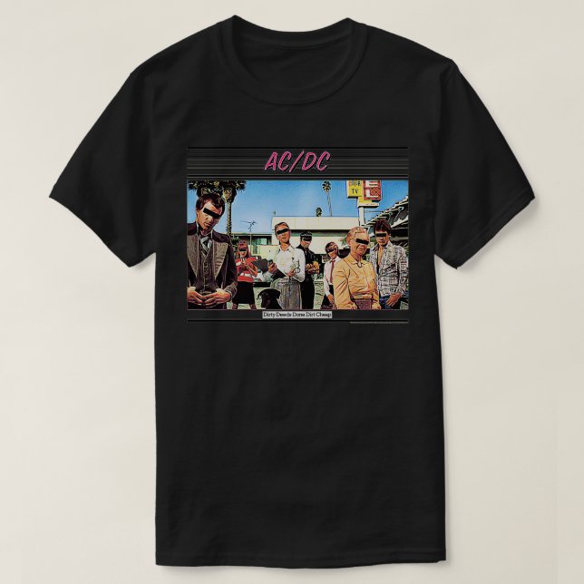 T-shirt ACDC Dirty Actes Fait Dirt Bon Marché  (Design devant)