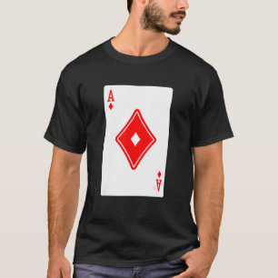 T-shirt Ace De Diamonds Poker Jeux De Cartes De Jeu Bla