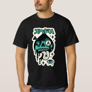 T-shirt Ace de pique — Crâne de goutte Katakana