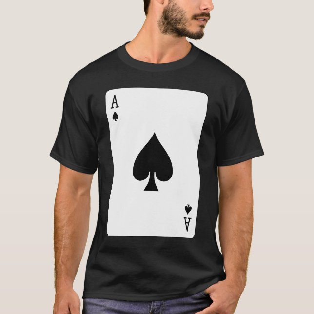 T-shirt Ace de pique Jeu carte (Devant)