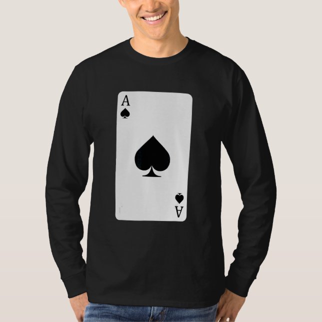 T-shirt Ace De Pique Jouer Carte Ace Card (Devant)