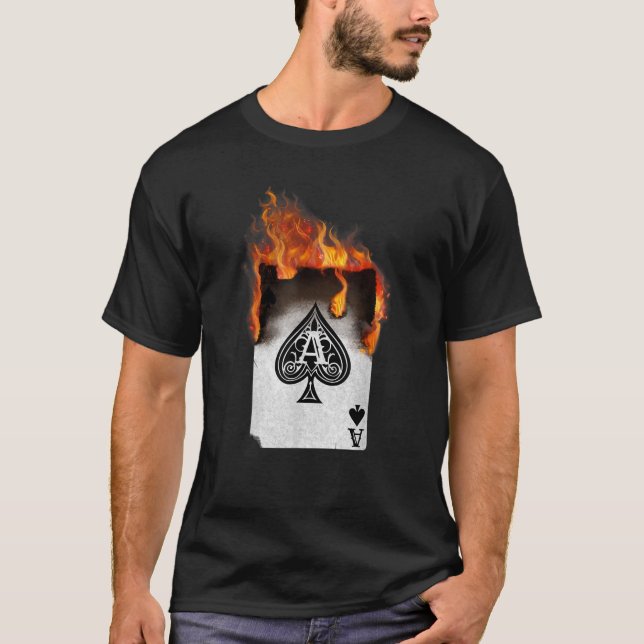 T-shirt Ace de Spade Chemise Funny Poker T Chemise (Devant)