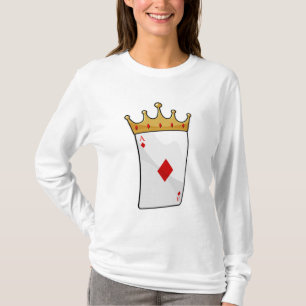 T-shirt Ace diamant avec Couronne