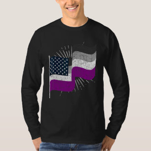 T-shirt Ace Pride Mois Asexuel Us Drapeau Queer Lgbtqia As