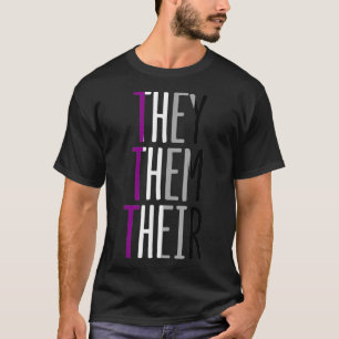 T-shirt Ace Sexuelle Ils Eux Leur Enby Pride Non binaire P