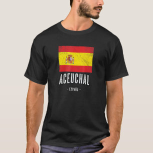 T-shirt Aceuchal Espagne Es Drapeau Ville Bandera Ropa