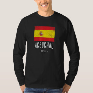 T-shirt Aceuchal Espagne Es Drapeau Ville Bandera Ropa