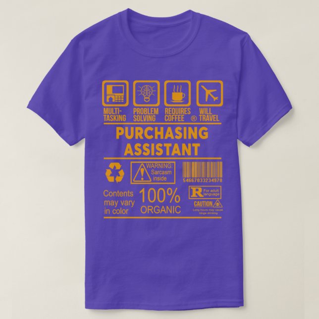 T-SHIRT ACHAT ASSISTANT NICE DESIGN (Design devant)