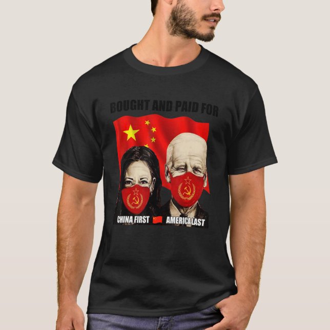 T-shirt Acheté Et Payé Pour La Chine Première Amérique Der (Devant)