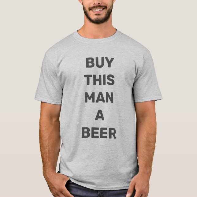 T-shirt Acheter Cet Homme une couleur gris bière (Devant)