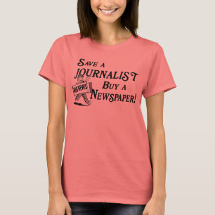 T-shirt Acheter Journal Sauver Journaliste Dames Ringer Te