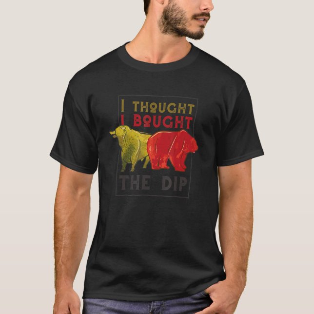 T-shirt Acheter Le Négociant Et Les Actions Dip Trading (Devant)