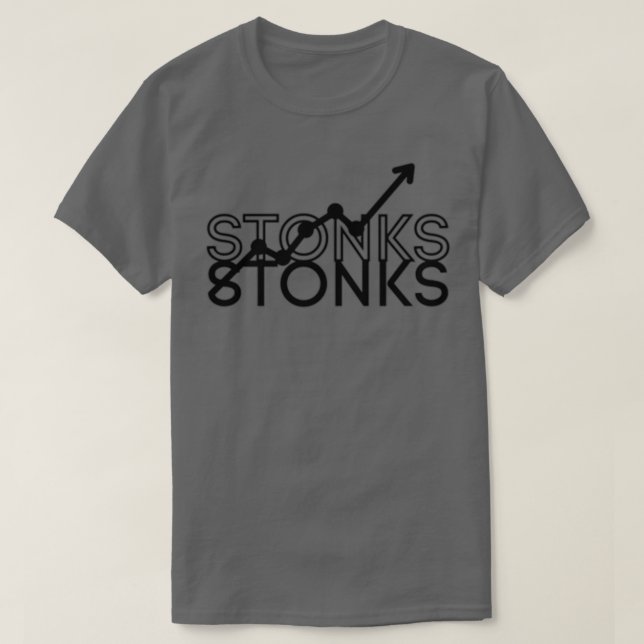 T-shirt Acheter Stonks Stock Trading argent Crypto (Design devant)
