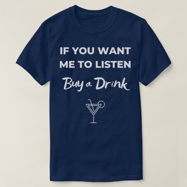T-shirt Acheter un verre (Design devant)