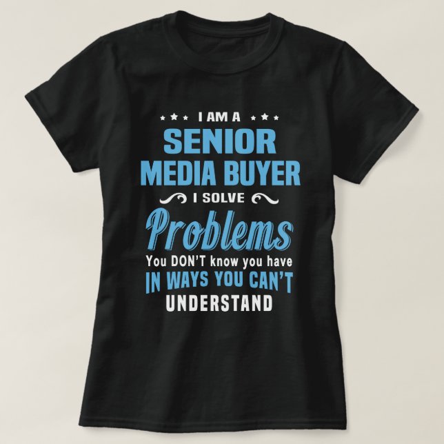T-shirt Acheteur principal de médias (Design devant)