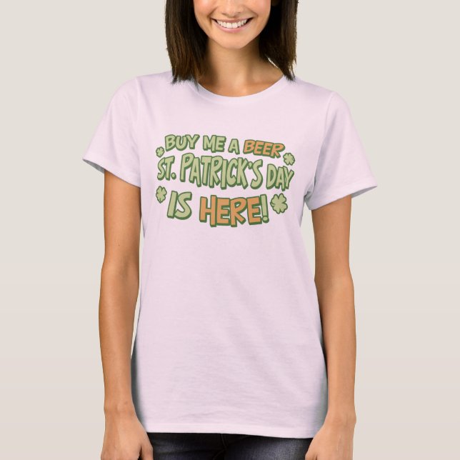 T-shirt Achetez-moi une bière St. Patrick's Day Dames Orga (Devant)