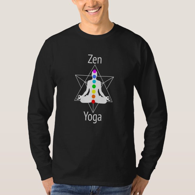 T-shirt Achieve Zen Align Chakras With Yoga Lotus Position (Devant)