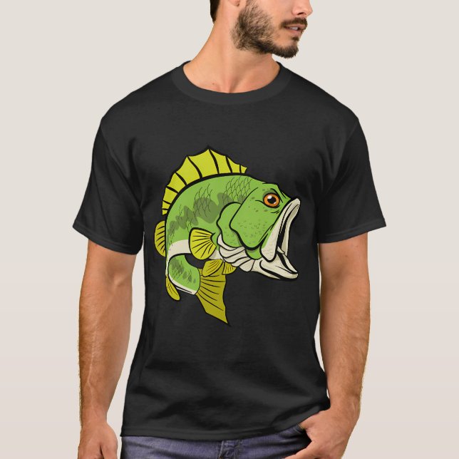 T-shirt Achigan à grande bouche frappe (Devant)