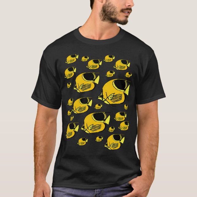 T-shirt Achigan à grande bouche jaune (Devant)
