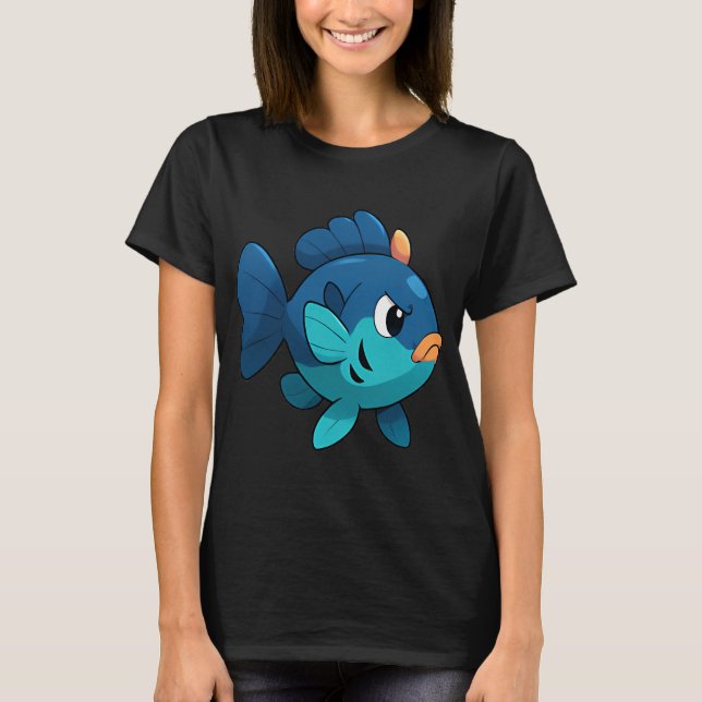 T-shirt Achigan bleu (Devant)