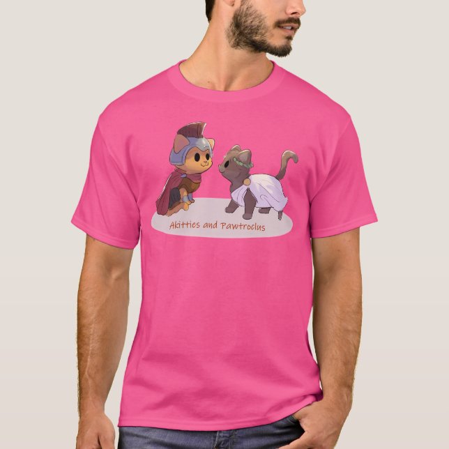 T-shirt Achille Et Patroculus Chat Pun (Devant)