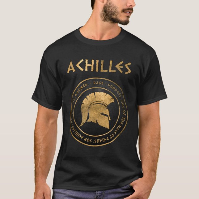 T-shirt Achilles Ancient Greek History Homer the Iliad (Devant)