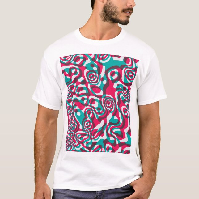T-shirt Acide Psychédélique Arrière - plan sans Seamless F (Devant)