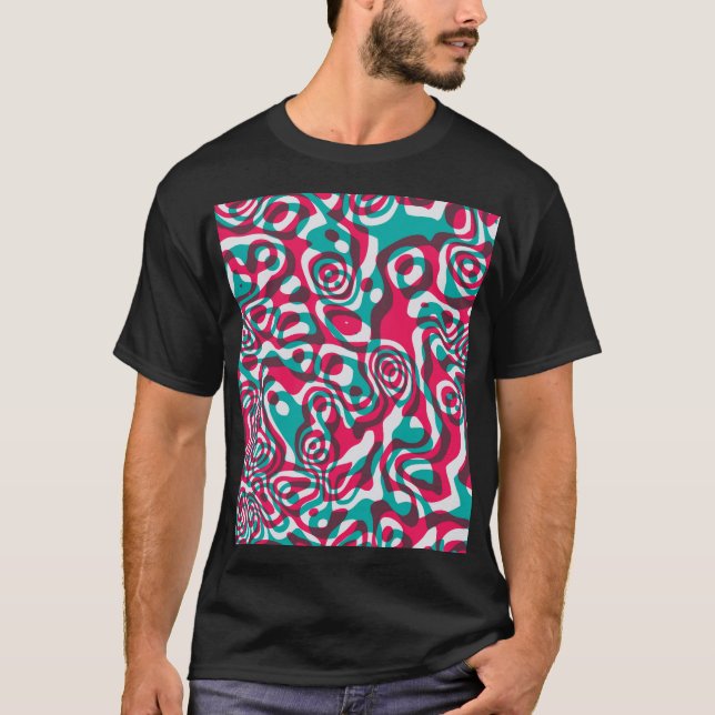 T-shirt Acide Psychédélique Arrière - plan sans Seamless F (Devant)