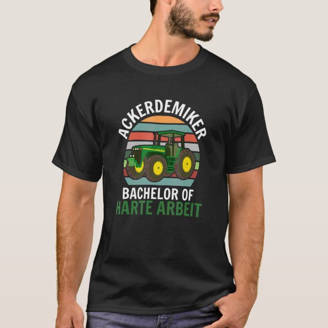 T-shirt Ackerdemic Master Bachelor Of Hard Work Biofarmer (Devant)
