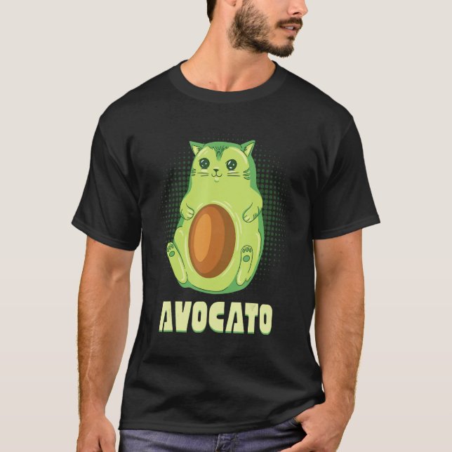 T-shirt Acocato Avocado Cat Healthy Fruit Avocado (Devant)