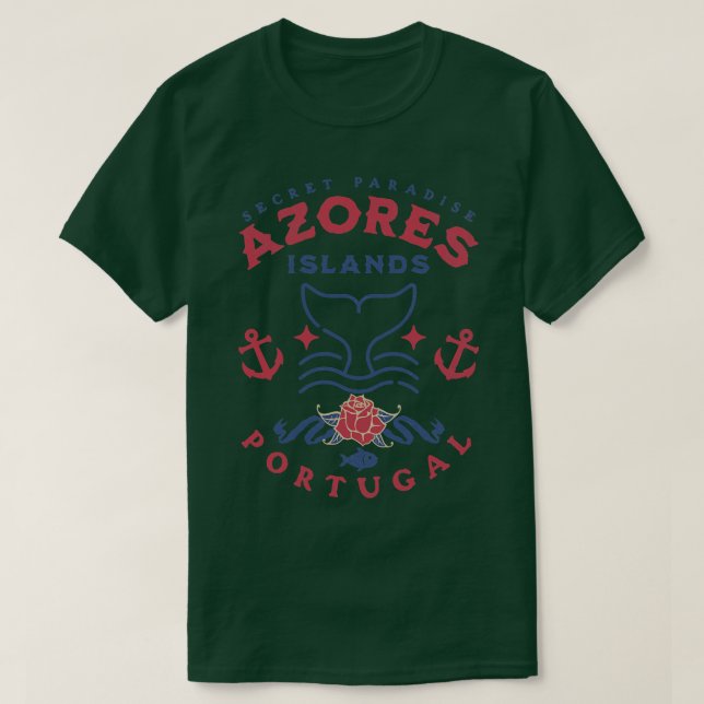 T-shirt Açores Iles Portugal Secret Paradise (Design devant)