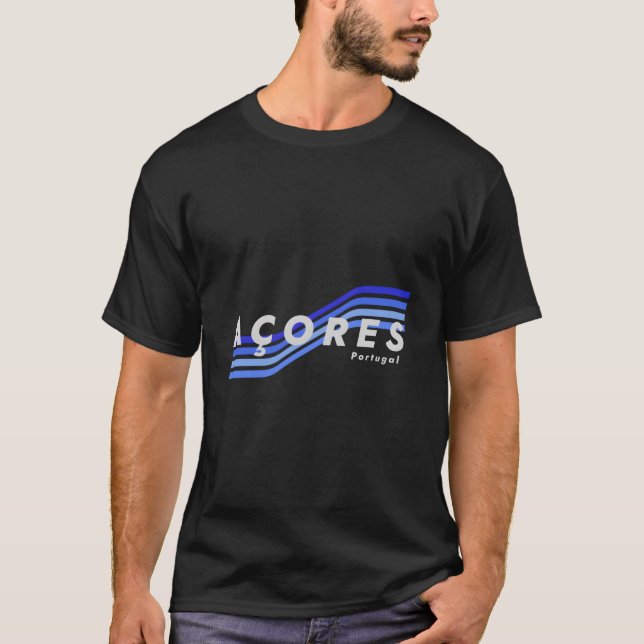 T-shirt Acores - Vague Bleue (Devant)