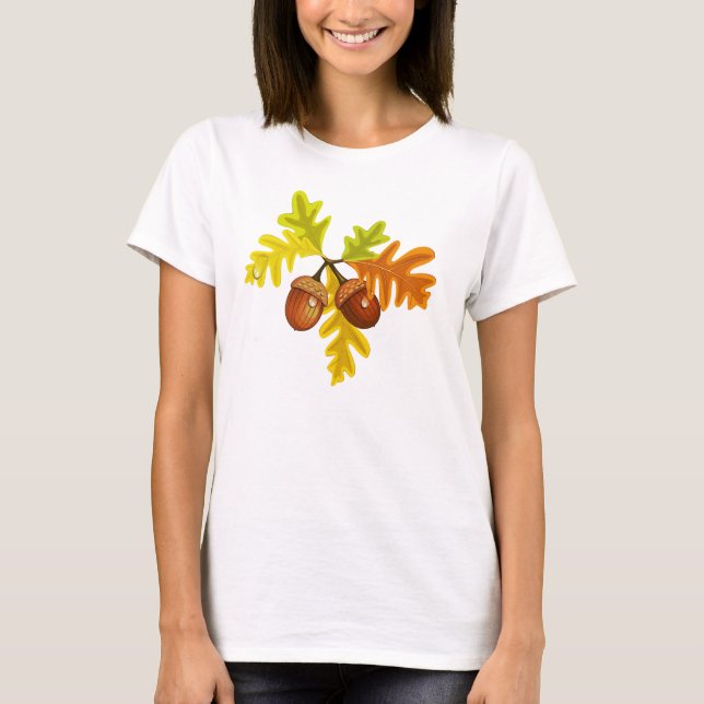 T-shirt Acorns et Feuille (Devant)