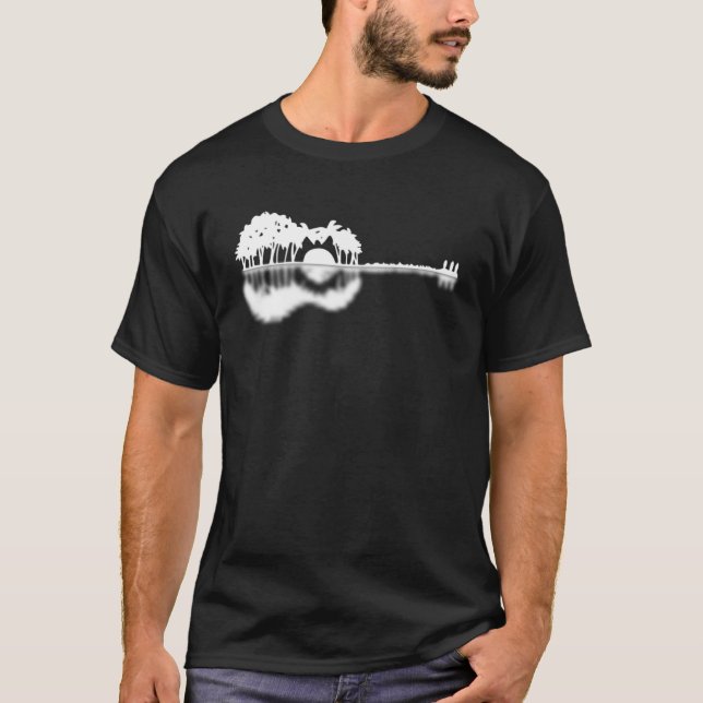 T-shirt Acoustic Electric Bass Guitar Nature for Musician  (Devant)