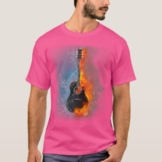 T-shirt Acoustique Guitare Player Cool Musicien Acoustique