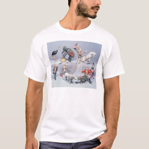 T-shirt Acrobates de cirque de Humpty Dumpty et ménagerie