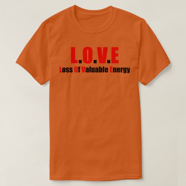 T-shirt Acronyme d'amour amusant (Design devant)
