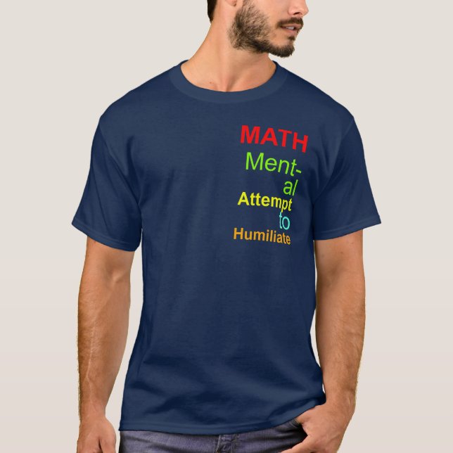 T-shirt Acronyme De Math Coloré Tentative Mentale D'Humili (Devant)